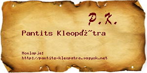 Pantits Kleopátra névjegykártya